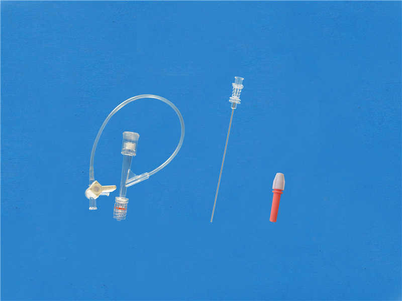 一次性使用Y型連接器套件-二檔按壓式側枝為延長管和三通，大針座校直器，紅色銅芯扭控器