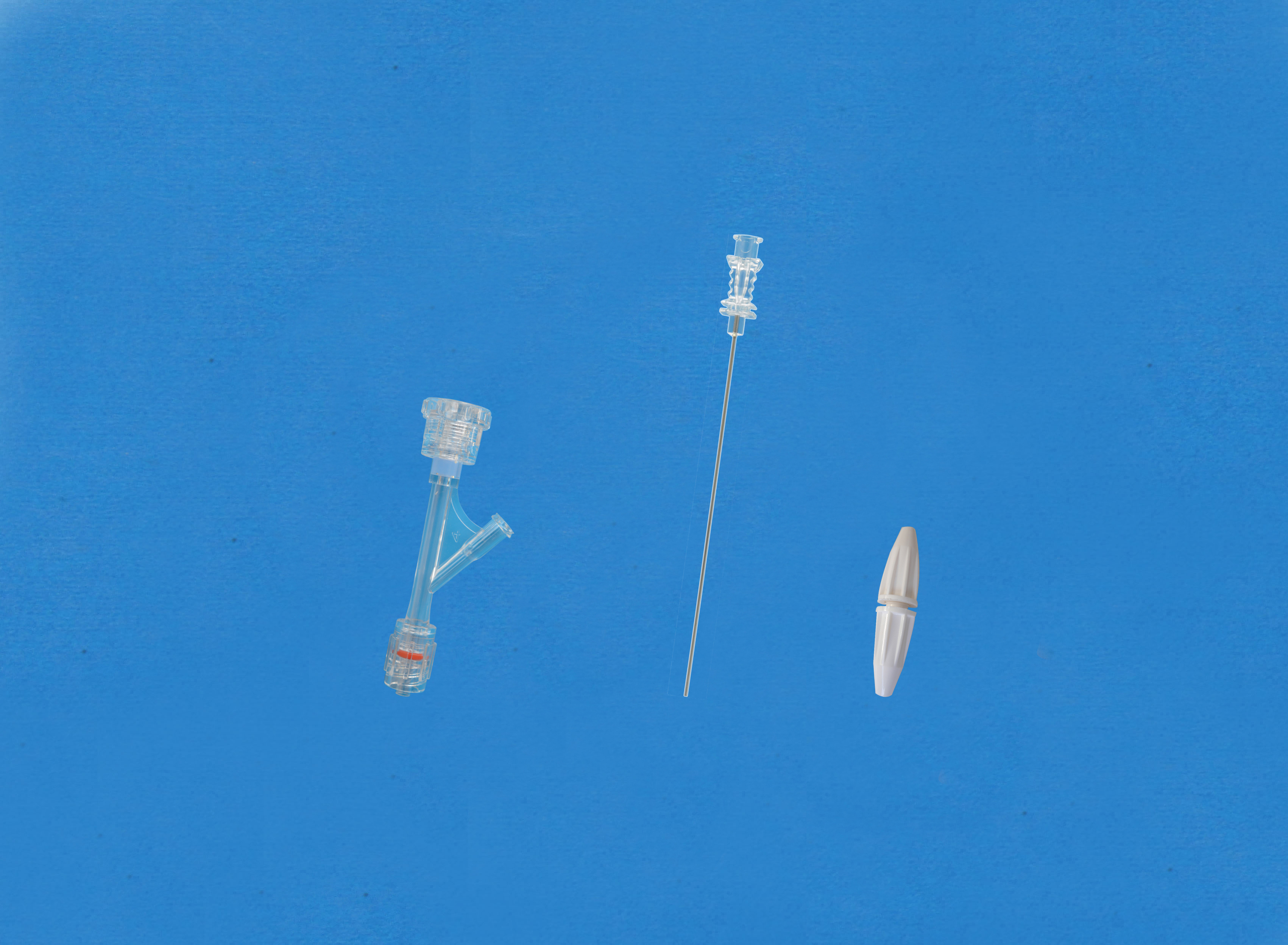 一次性使用Y型連接器套件-旋鈕式側(cè)枝為母接頭，大針座校直器，白色全塑扭控器